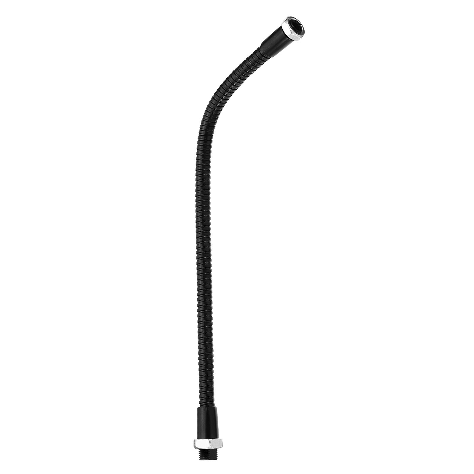 9.8" Universal Gooseneck Hose M10 to M8 Fine Thread Bendable Metal Black
