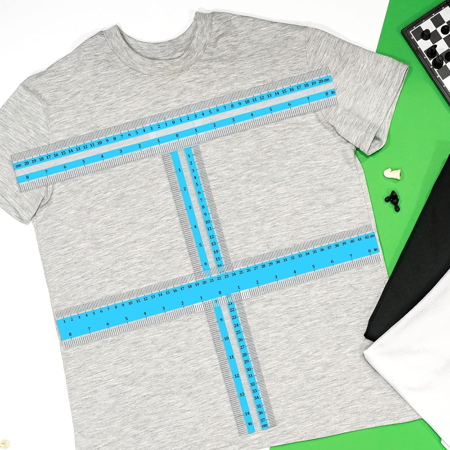 3 Pcs T Shirt Ruler Guide for Vinyl Alignment Tshirt Ruler Alignment Tool Placem