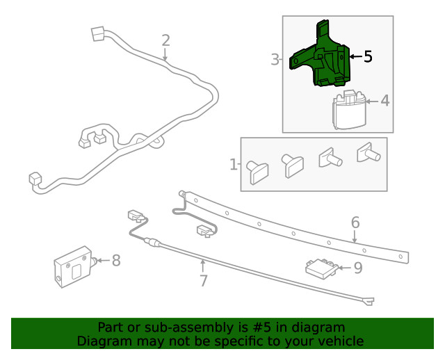 Genuine Ford Radar Sensor Mount Bracket RB5Z-14D189-B