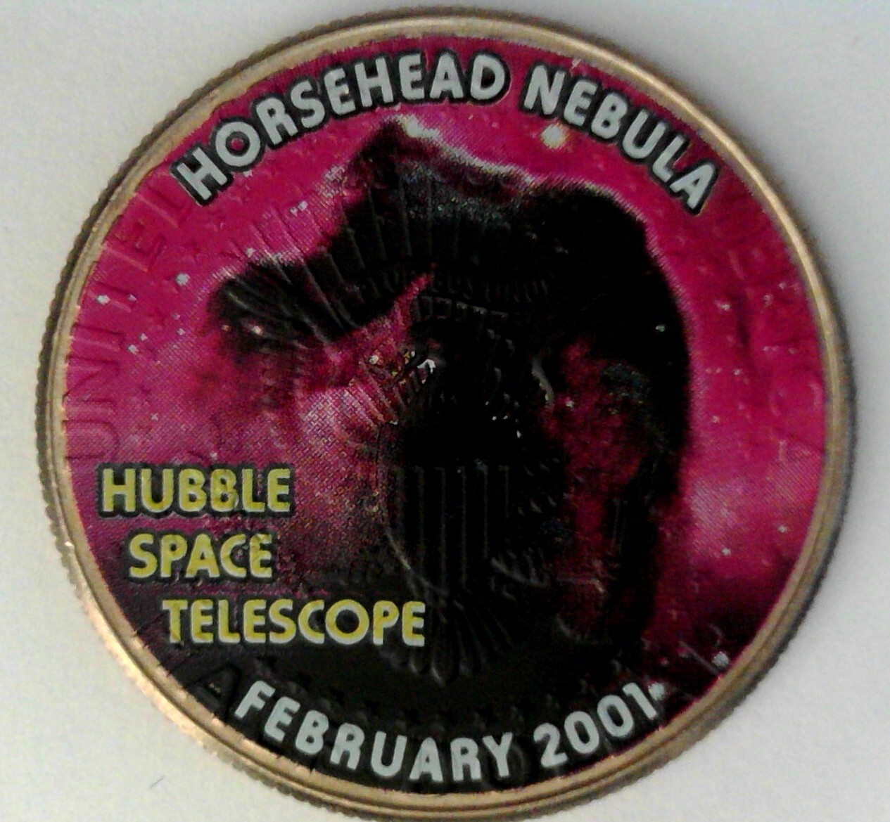 Horsehead Nebula  HubbleTelescope - Colorized Half Dollar Space Exploration NASA