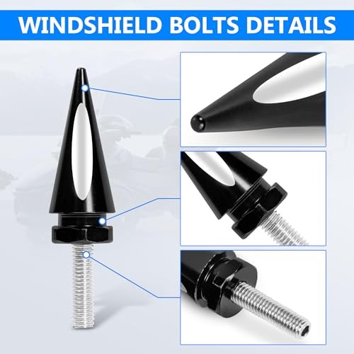 4 Pcs Fairing Windshield Spike Bolts Windscreen Trim Screws Hardware Kit For