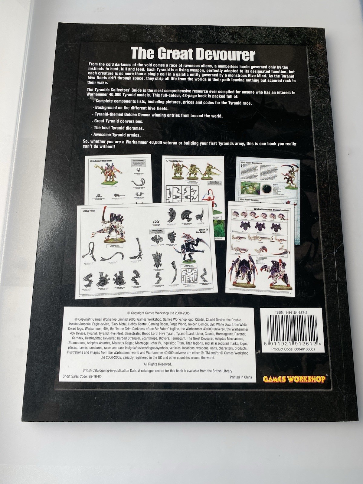 40k Tyranids Collector’s Guide, Softcover Book, V. Good Condition, OOP