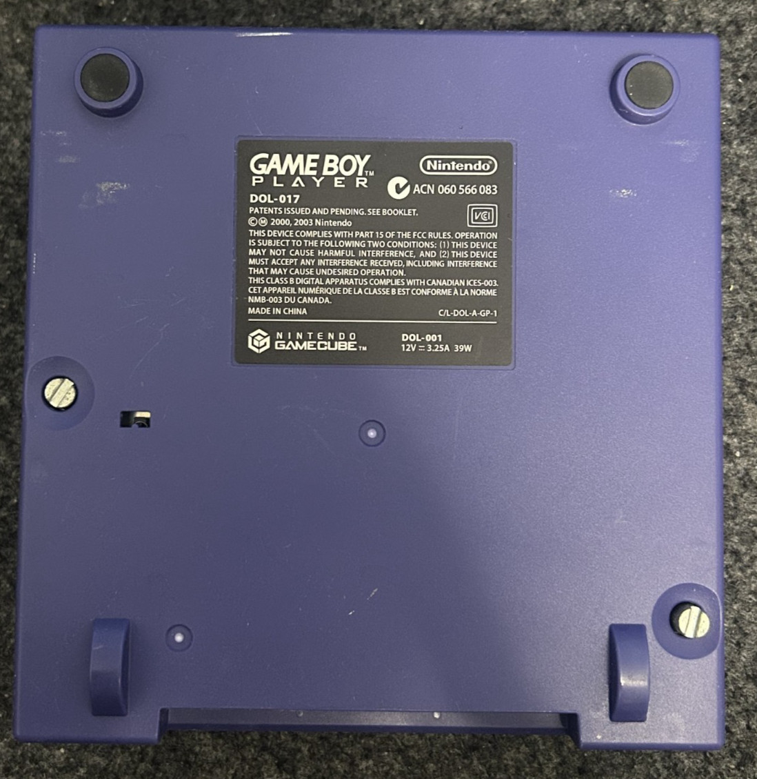 Nintendo Gameboy Player for Nintendo Gamecube (used, tested working)