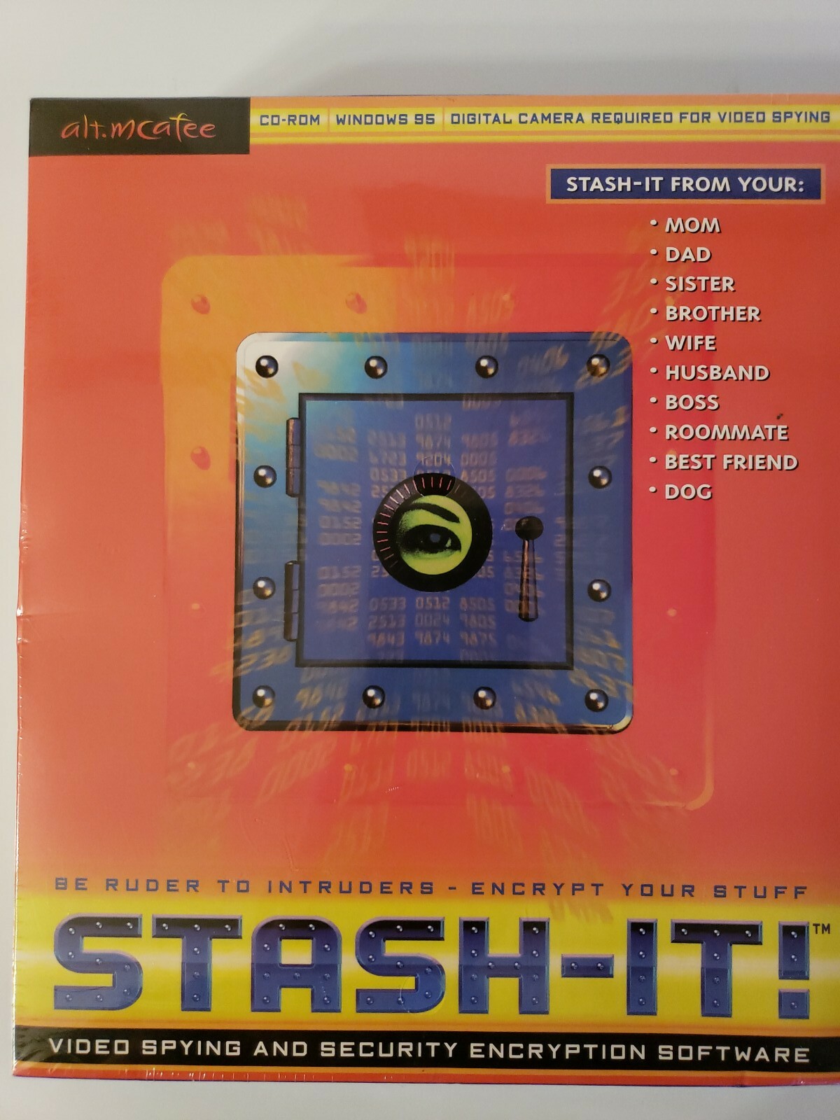 Stash-It Video Video Spying and Security Encryption Software- factory sealed box