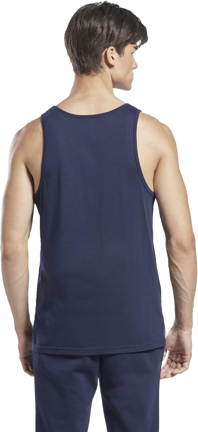 Reebok Men's Standard Graphic Series Tank Shirt, Vector Navy, XL