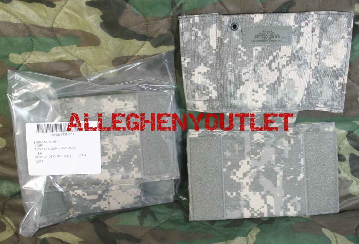 Lot of 2 NEW PVS-14 Molle Night Vision Pouch ACU Canteen Utility ARMY Binoculars