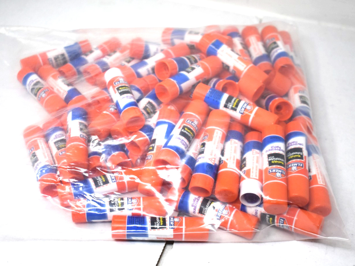 Lot of 60 Elmer's Glue Sticks Washable Disappearing Purple Back to School Lot