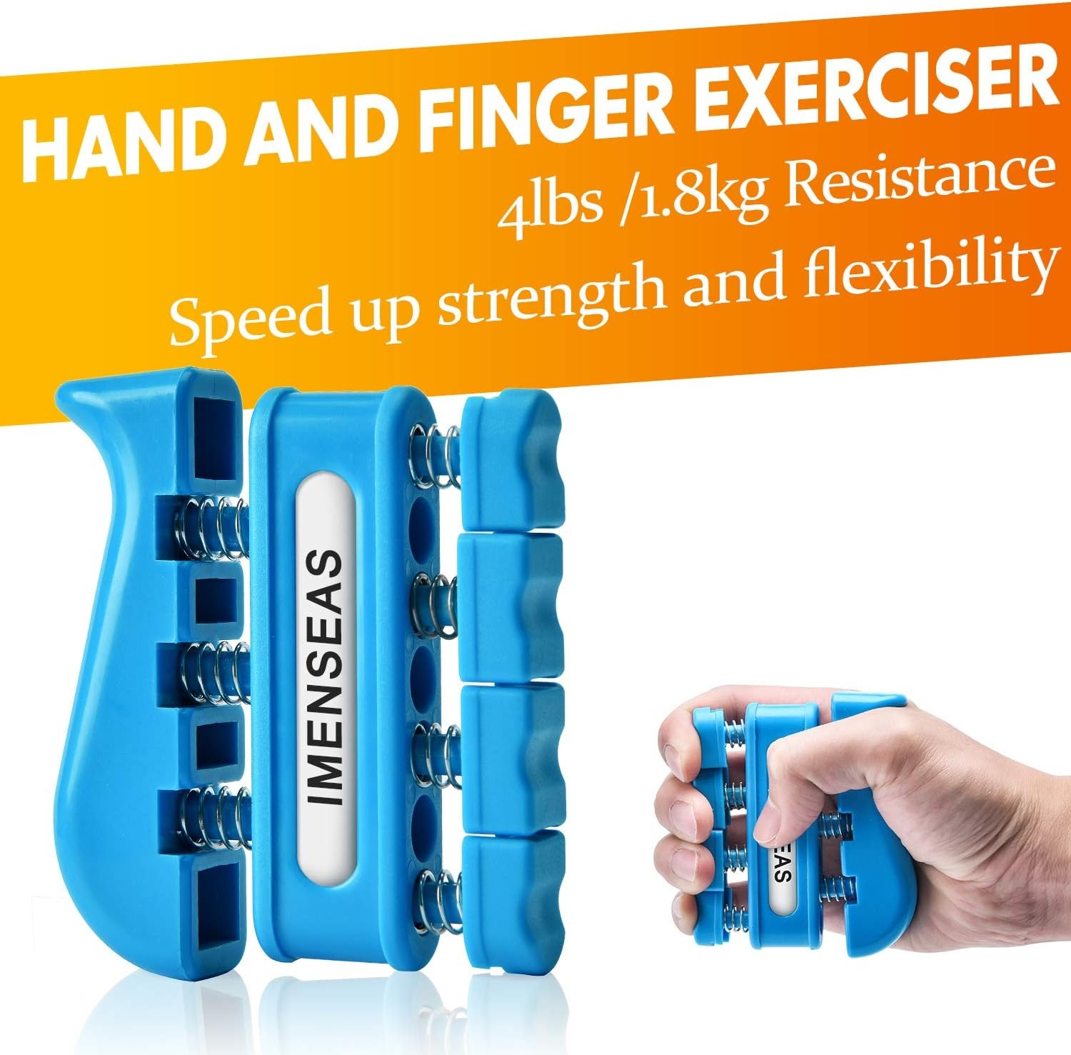 7 Pack Grip Strength Trainer Set - Adjustable Hand Gripper & Finger Exerciser