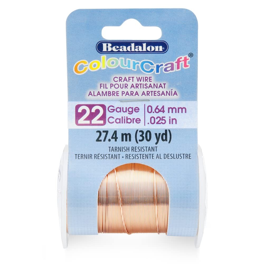 ColourCraft Wire 22 Gauge Copper Color 20 Yd Spool Jewelry Making Supply