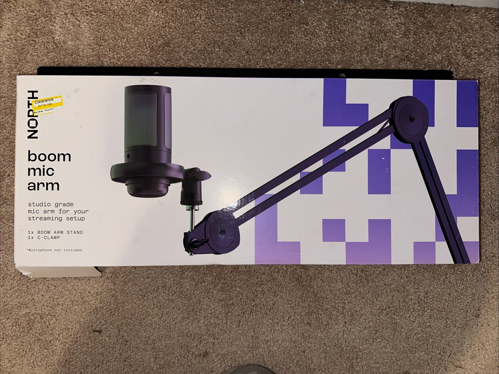 NORTH Boom Mic Arm – Adjustable, Stable, Pro Quality NEW Open Box