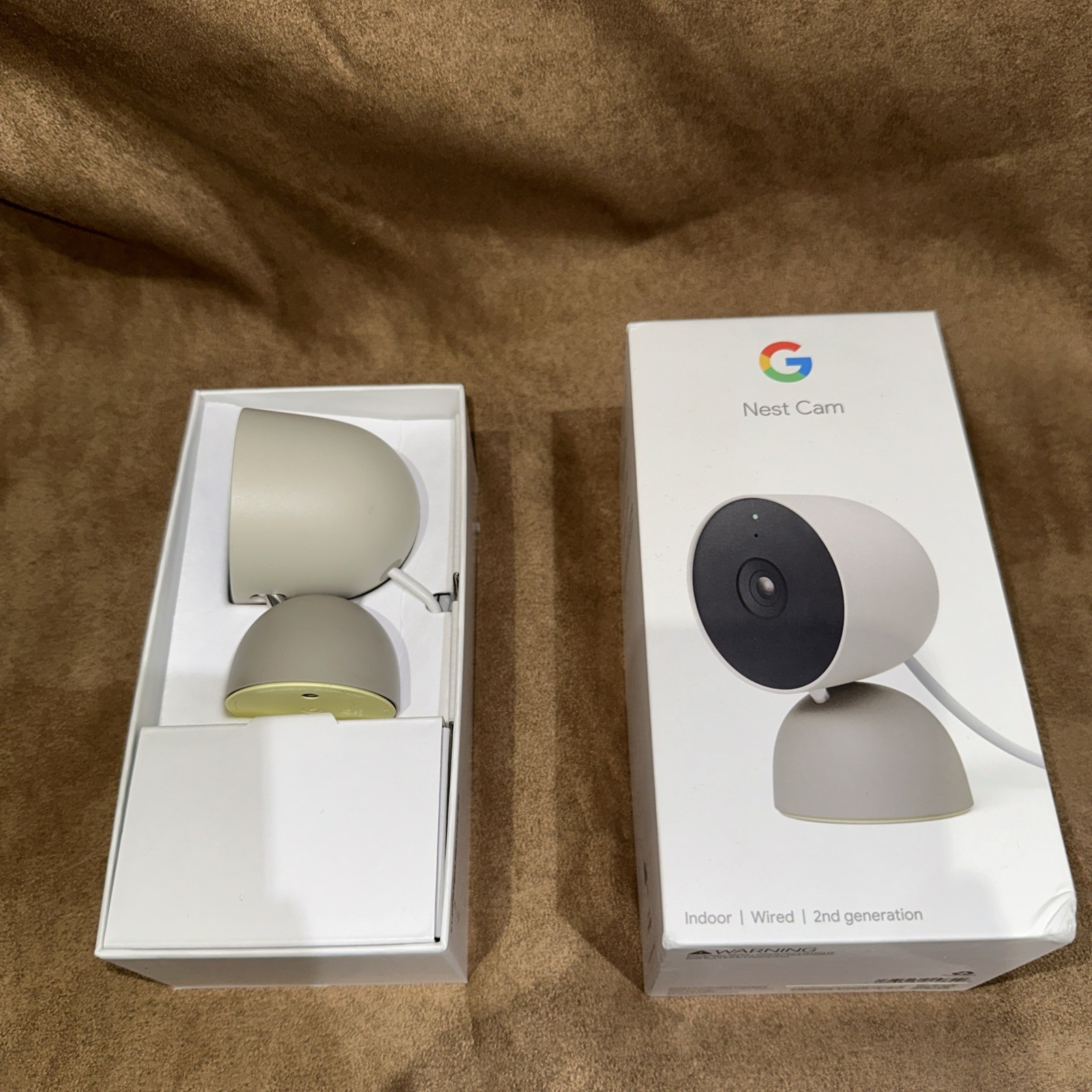 Google Nest Security Cam Indoor Wired 2nd Gen - Linen - GA03179-US- New