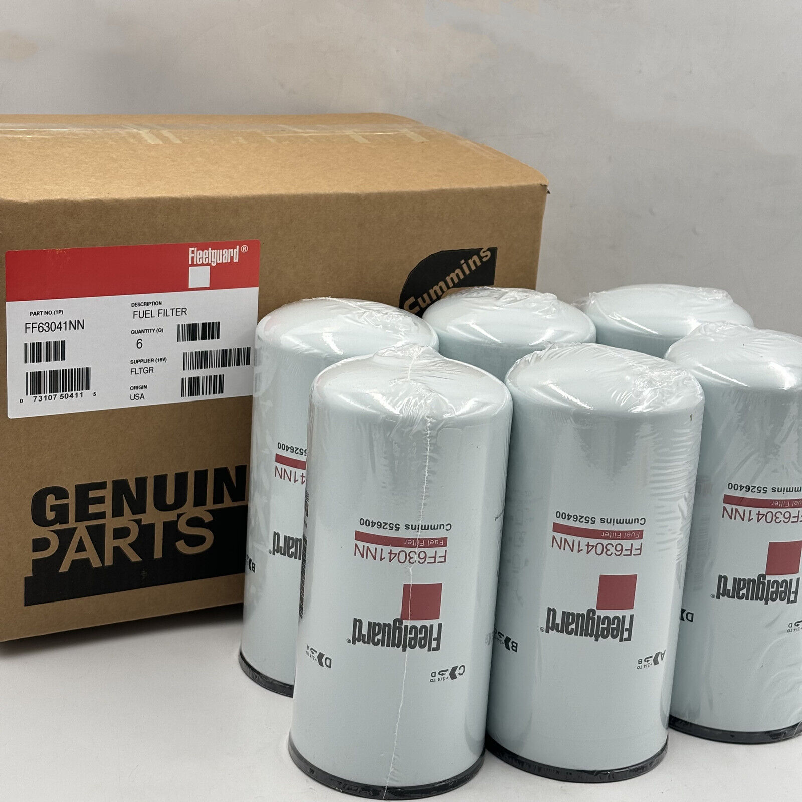 6x FF63041NN Fuel Filter Fit For Cummins 5526400 FF63041 FF63041NNEB NEW