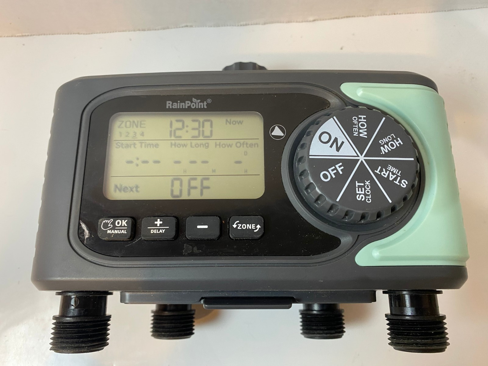 RAINPOINT Sprinkler Timer, 4 Outlets Hose Timer, 4 Zone Water Timer for Watering