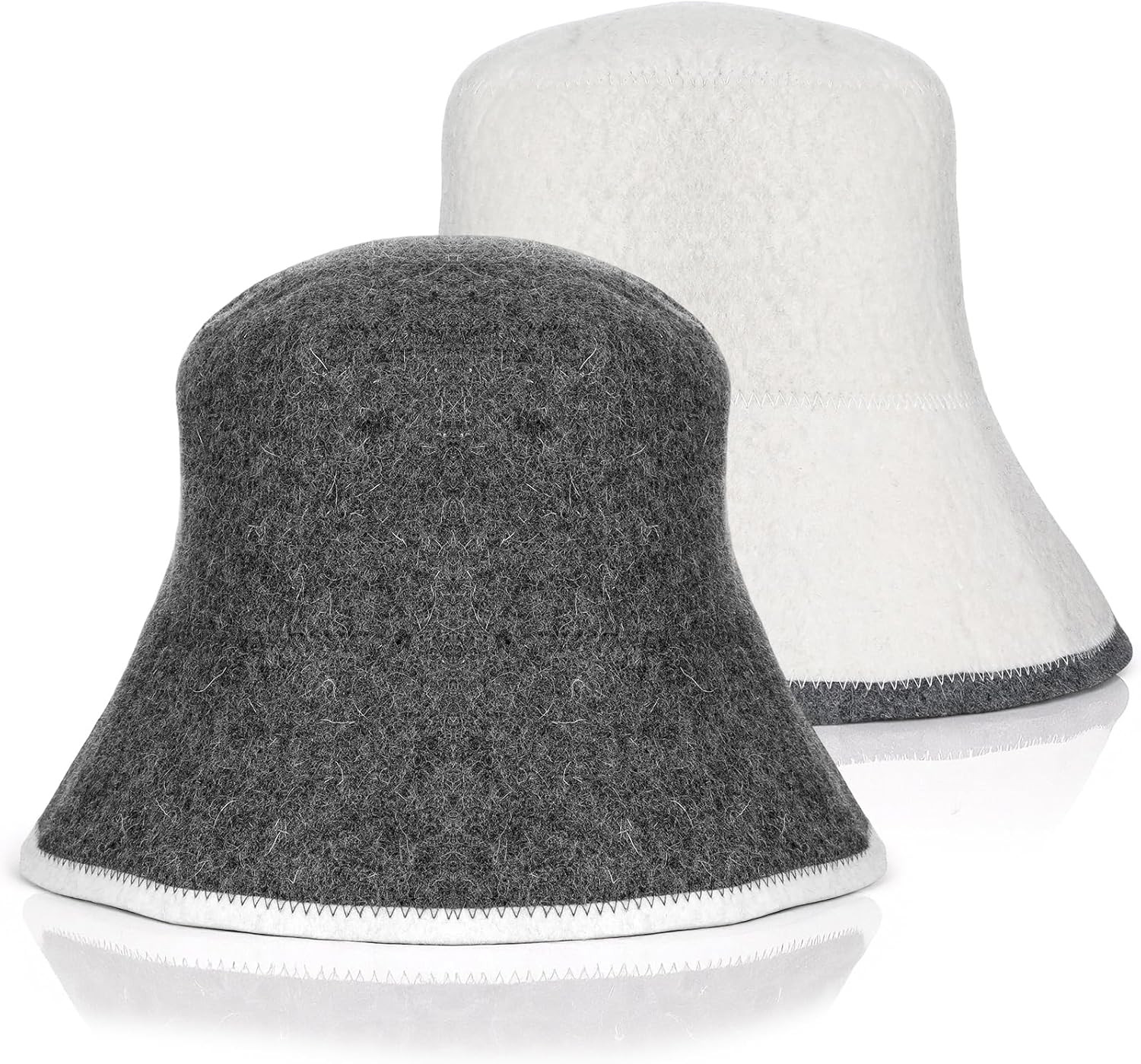 2Pcs Wool Sauna Hat for Men Women, Soft, Breathable Sauna Cap Russian Cap Insula