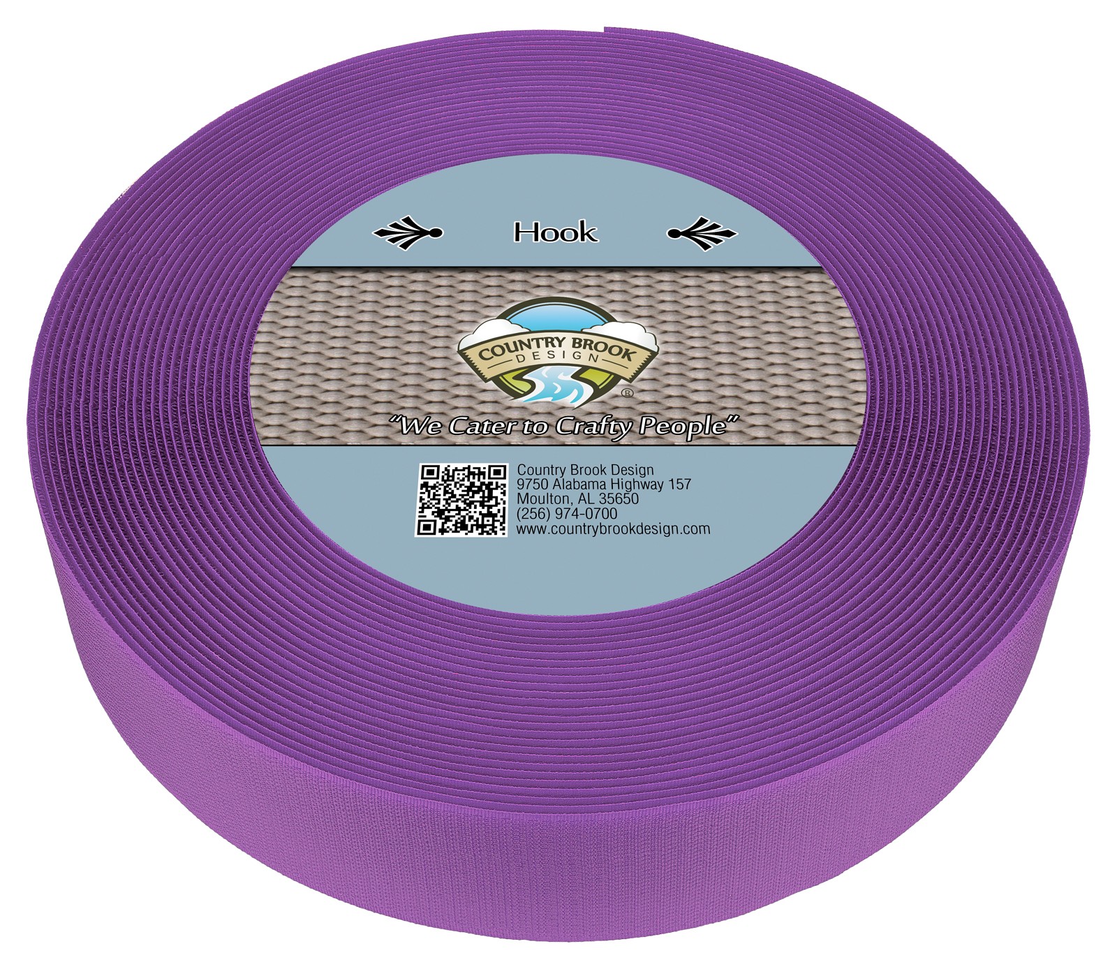Country Brook Design® Lavender Sew On Hook Only (2 inch, 10 yards)