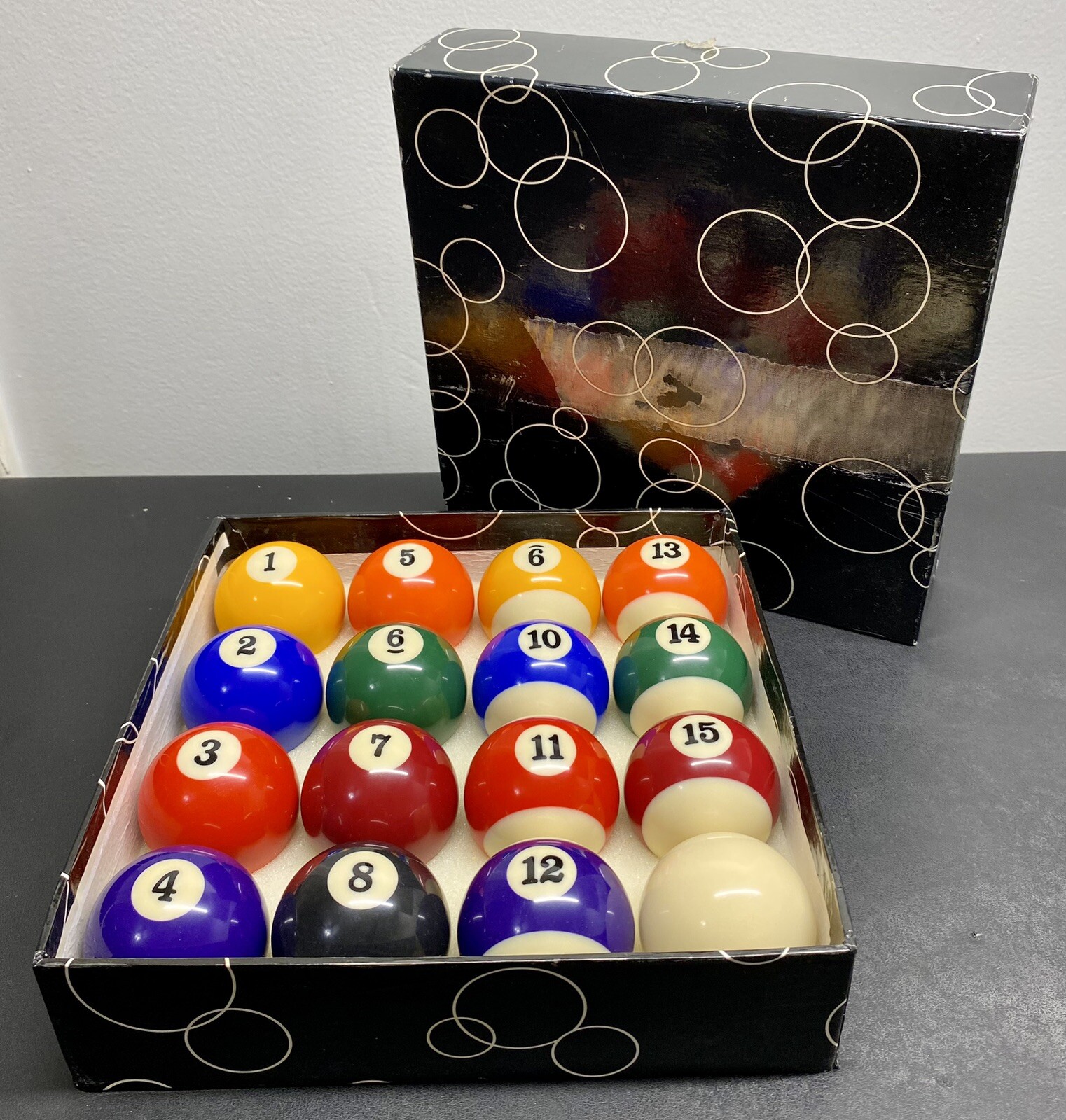 NEW Vintage 2.25” Pool Ball Set **NEVER USED**Please Read Description For Maker