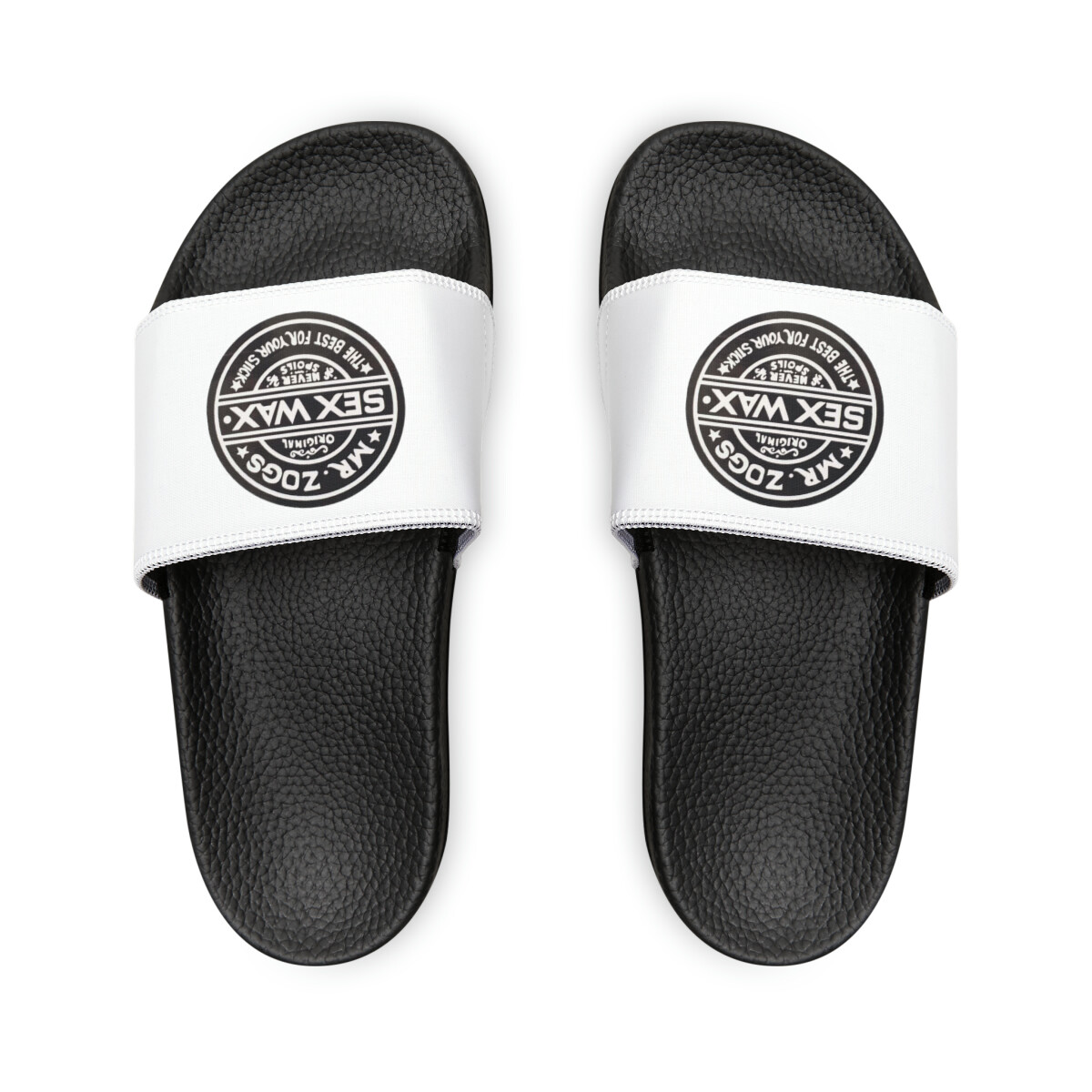 Outlaw Surf Co x Sex Wax Men's Slide Sandals White