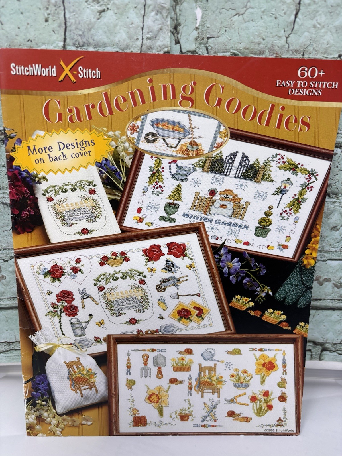 GARDENING GOODIES StitchWorld Counted Cross Stitch 60 Designs Garden Flowers