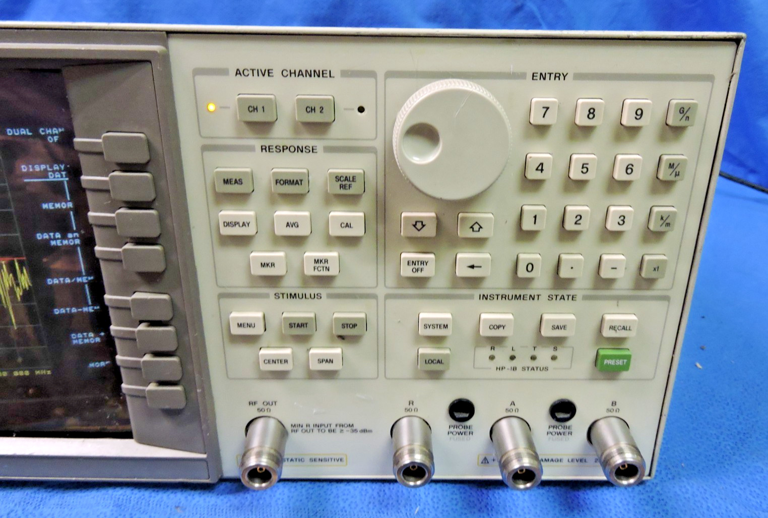 HP Agilent 8753C Network Analyzer 300kHz-3GHz / Softkeys Not Responding Repair