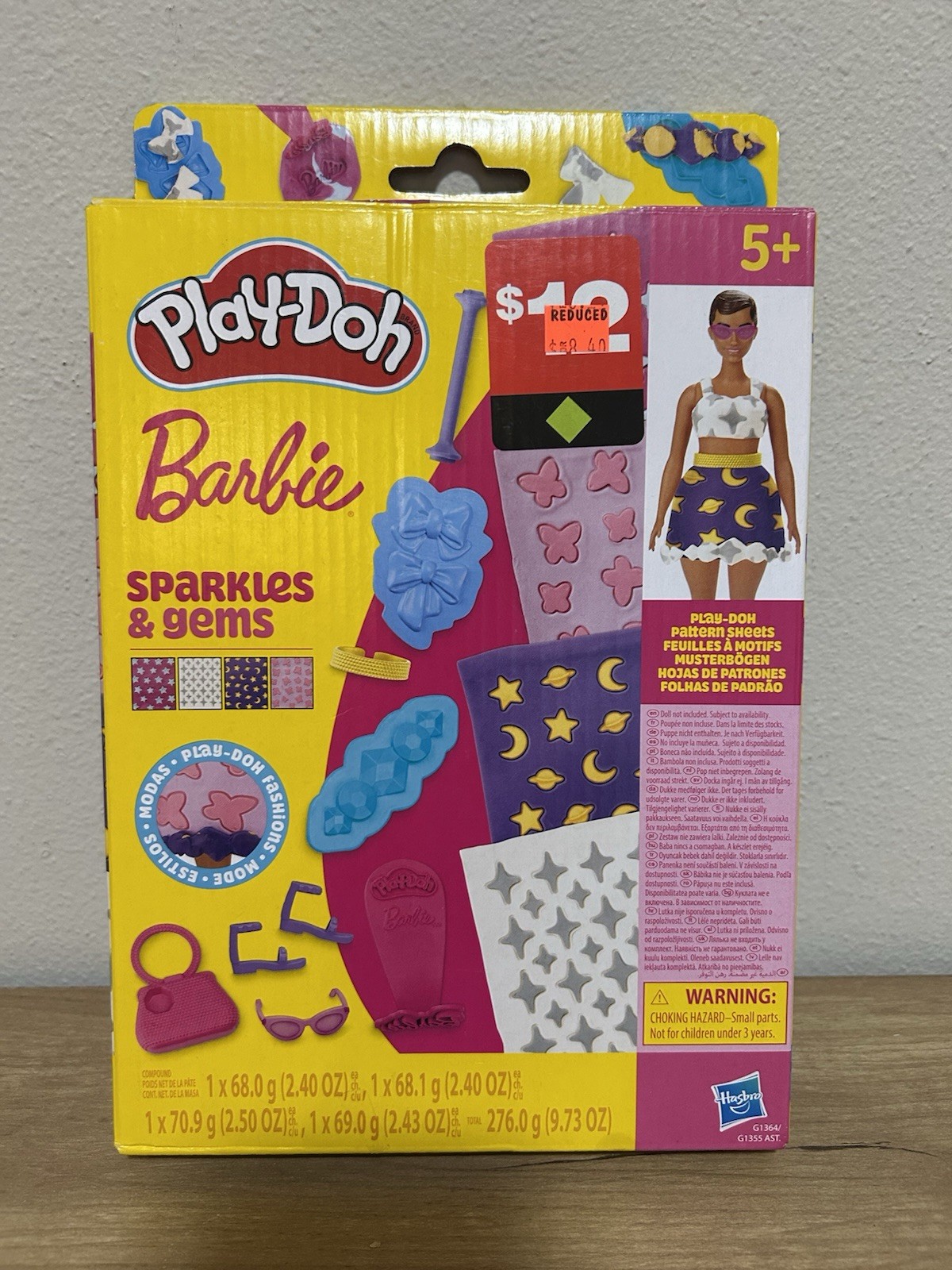 Play-Doh Barbie Sparkles & Gems Play-Doh Fashions Fashion Sheets Toy Set New