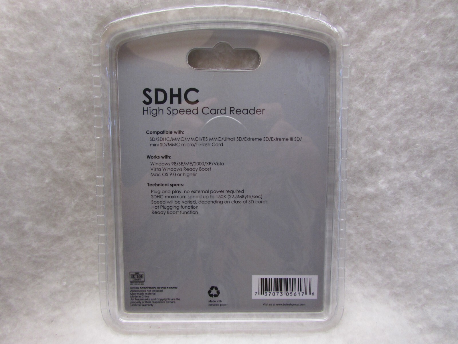 Card Reader High Speed Data Transfer SDHC USB Plug Play Sealed ICON C18