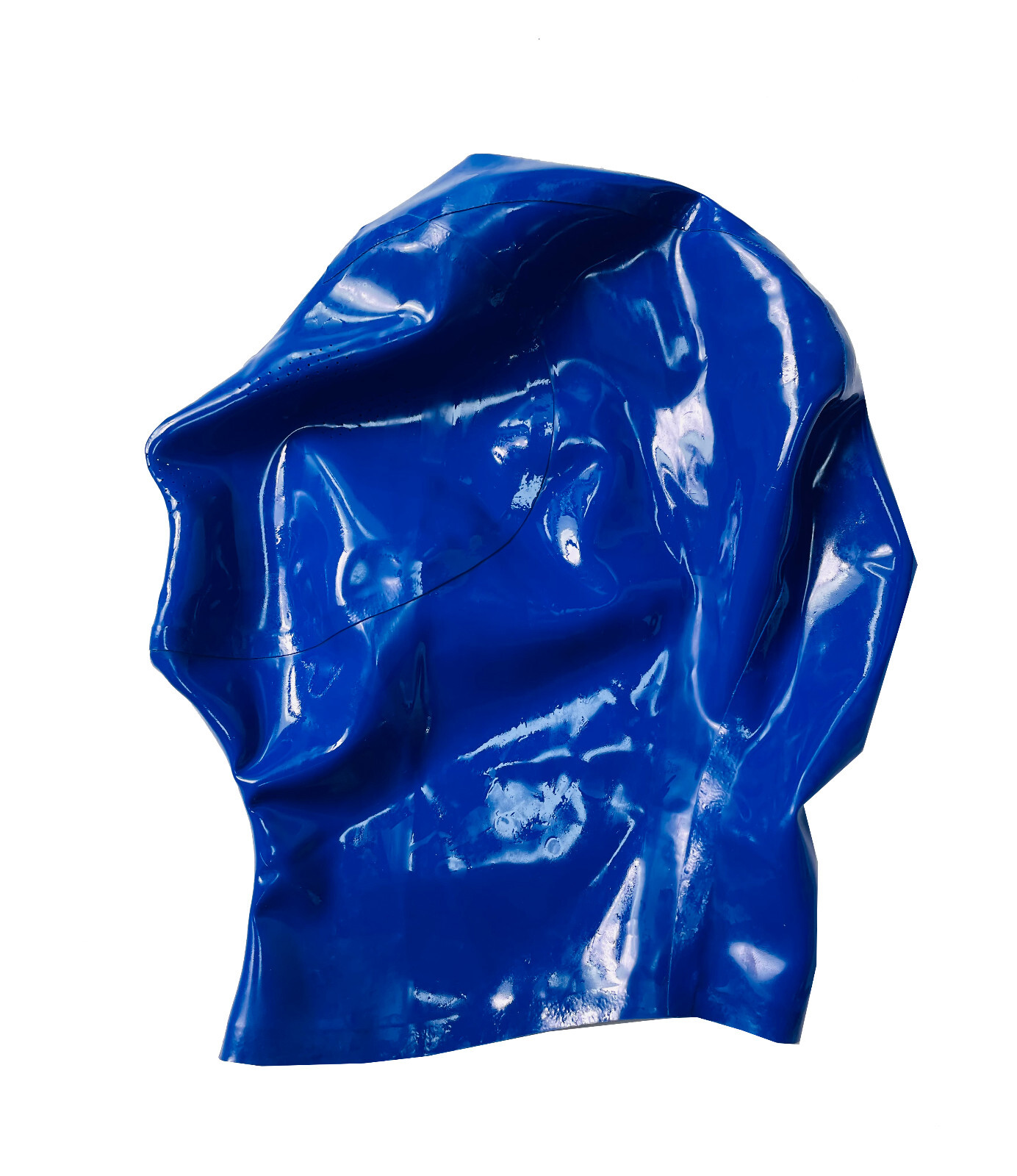 Latex gummi mask micropore eyes mouth nose  no zip neck entry 0.4mm