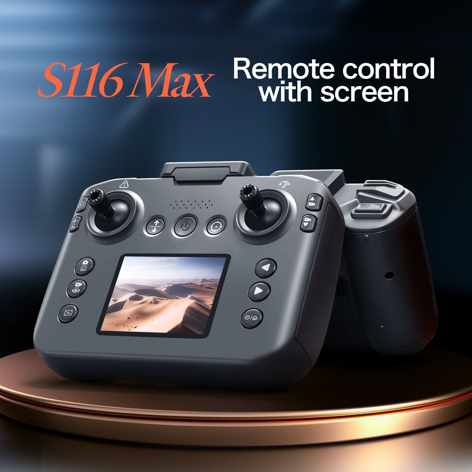 S116 GPS Drone with Screen Controller, Two-Batteries, Brushless Motor, Altitude