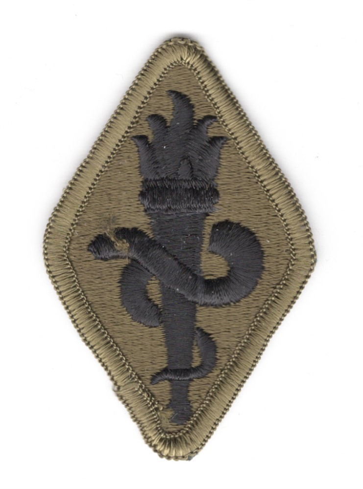Army Patch:  Medical Center & School - subdued, merrowed edge
