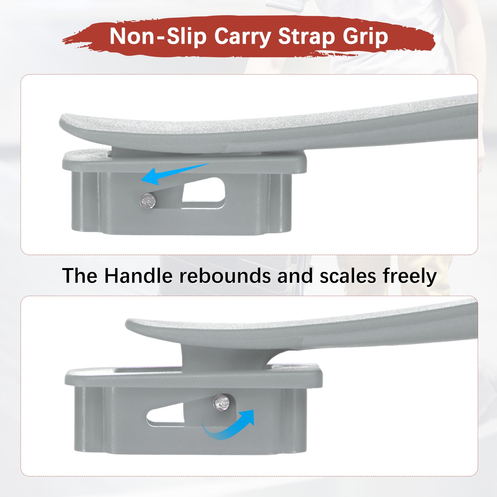 2PCS Luggage Replacement Handle for Suitcase - [Silver-Grey-8.5IN]