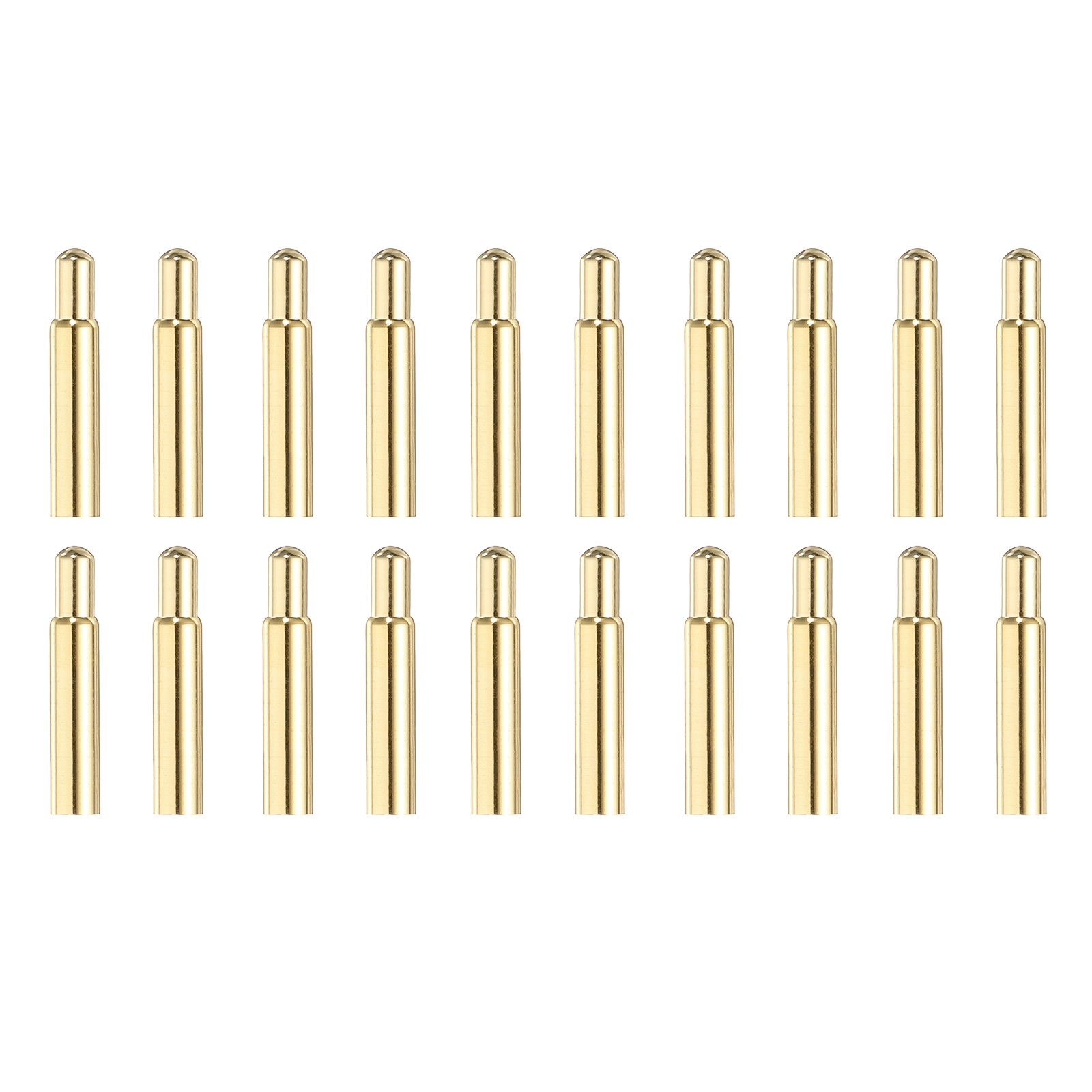20 Pcs 15mm Spring Test Probe Pin, Gold Plated Spring Loaded Thimble Pins