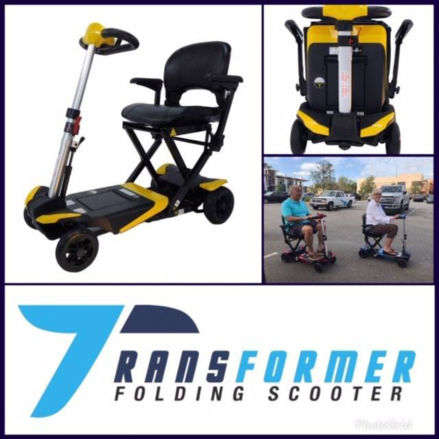 Enhance Mobility Transformer 2 Automatic Folding Electric Mobility Scooter Blue