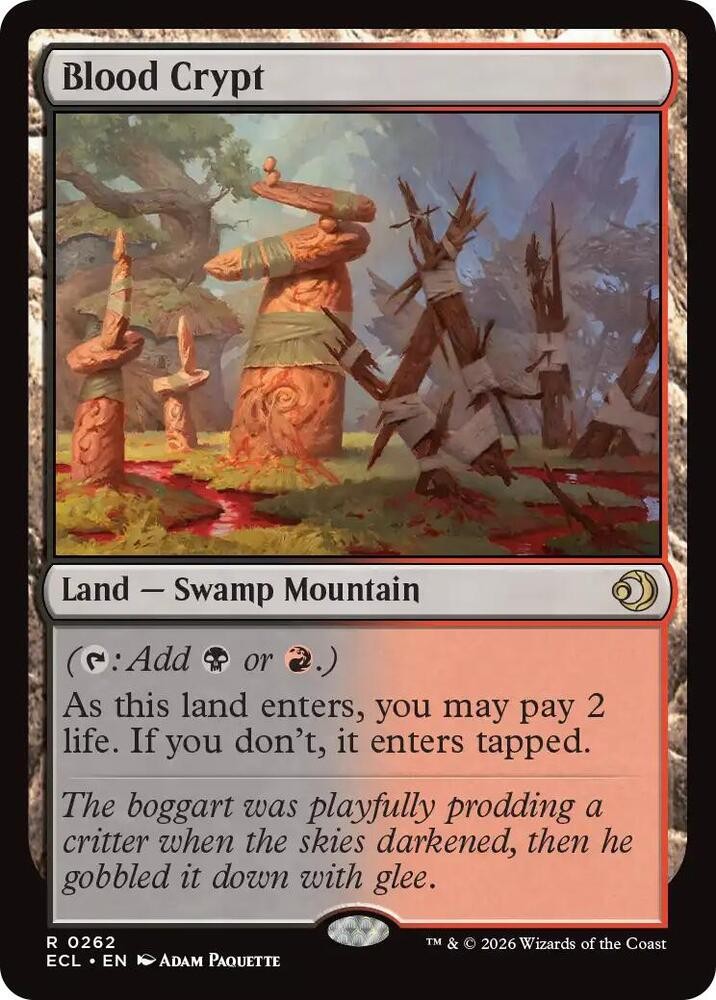 1x Blood Crypt - Lorwyn Eclipsed - NM  -  MTG