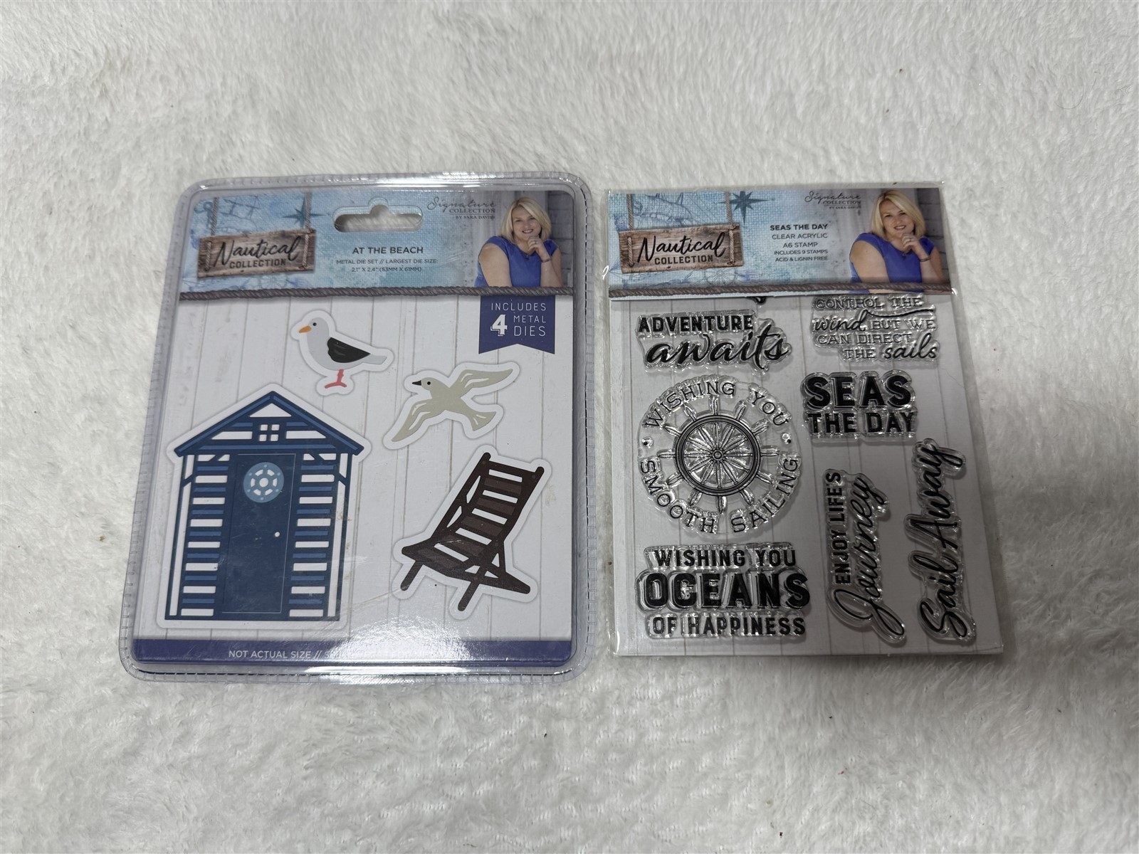 SIGNATURE COLLECTION SARA DAVIES NAUTICAL CLEAR STAMPS SEAS THE DAY & THE BEACH