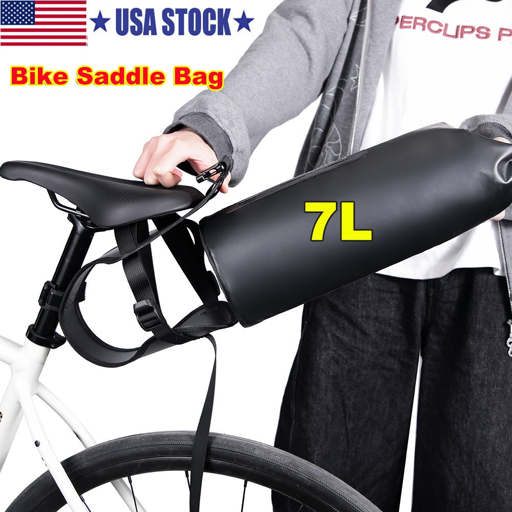 Bicycle Saddlebag Mount Rack Quick Release with 7L Bag Under Seat Bag Bracket US