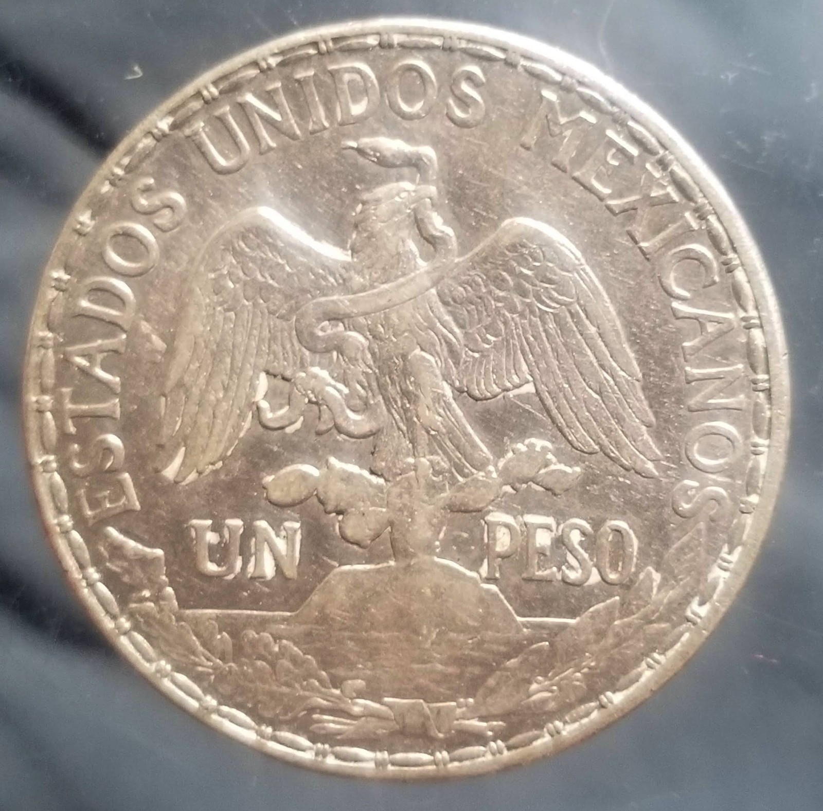 1913 MO MEXICO SILVER CABALITTO PESO AU+
