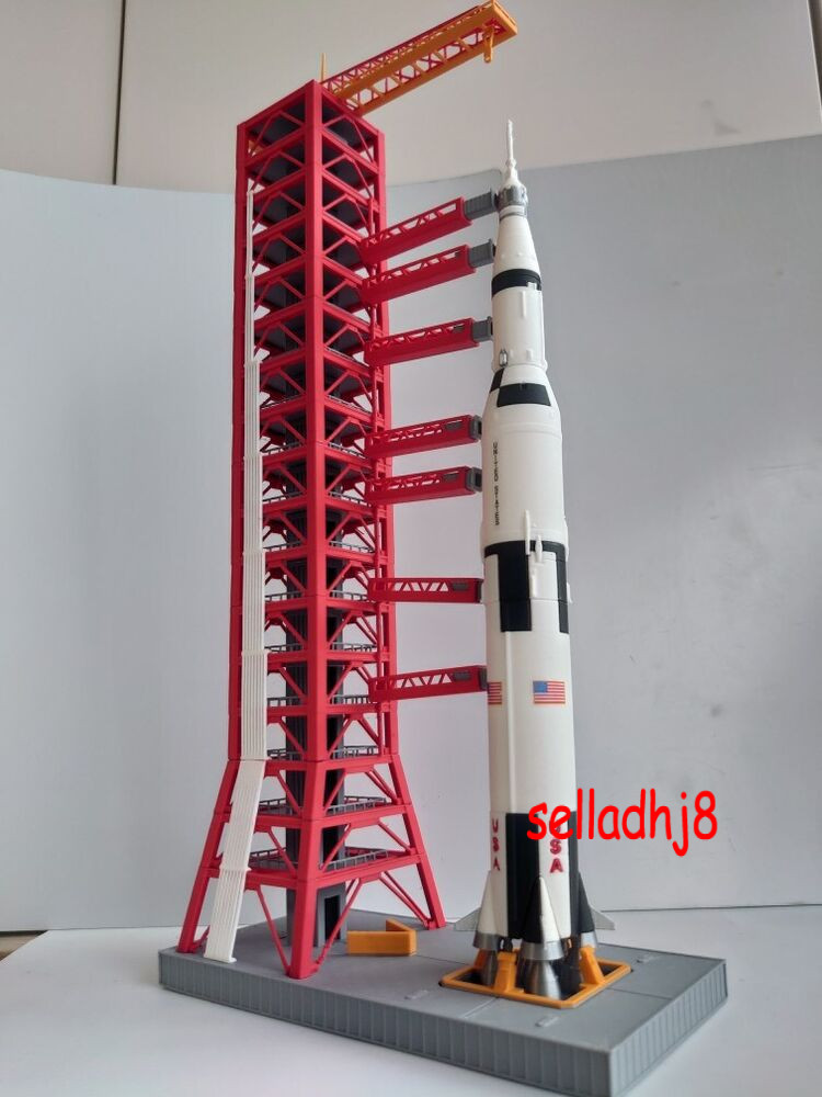 1/400 Scale NASA Saturn V Rocket Model 3D Build Model Launching Tower Frame