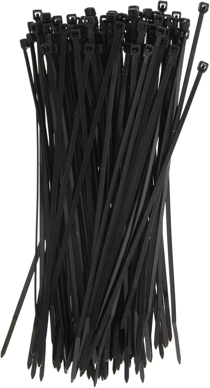 Zip Ties/Nylon Cable Ties 8 inches 30 lb Test Heavy 8 inch x 0.09 inch, Black