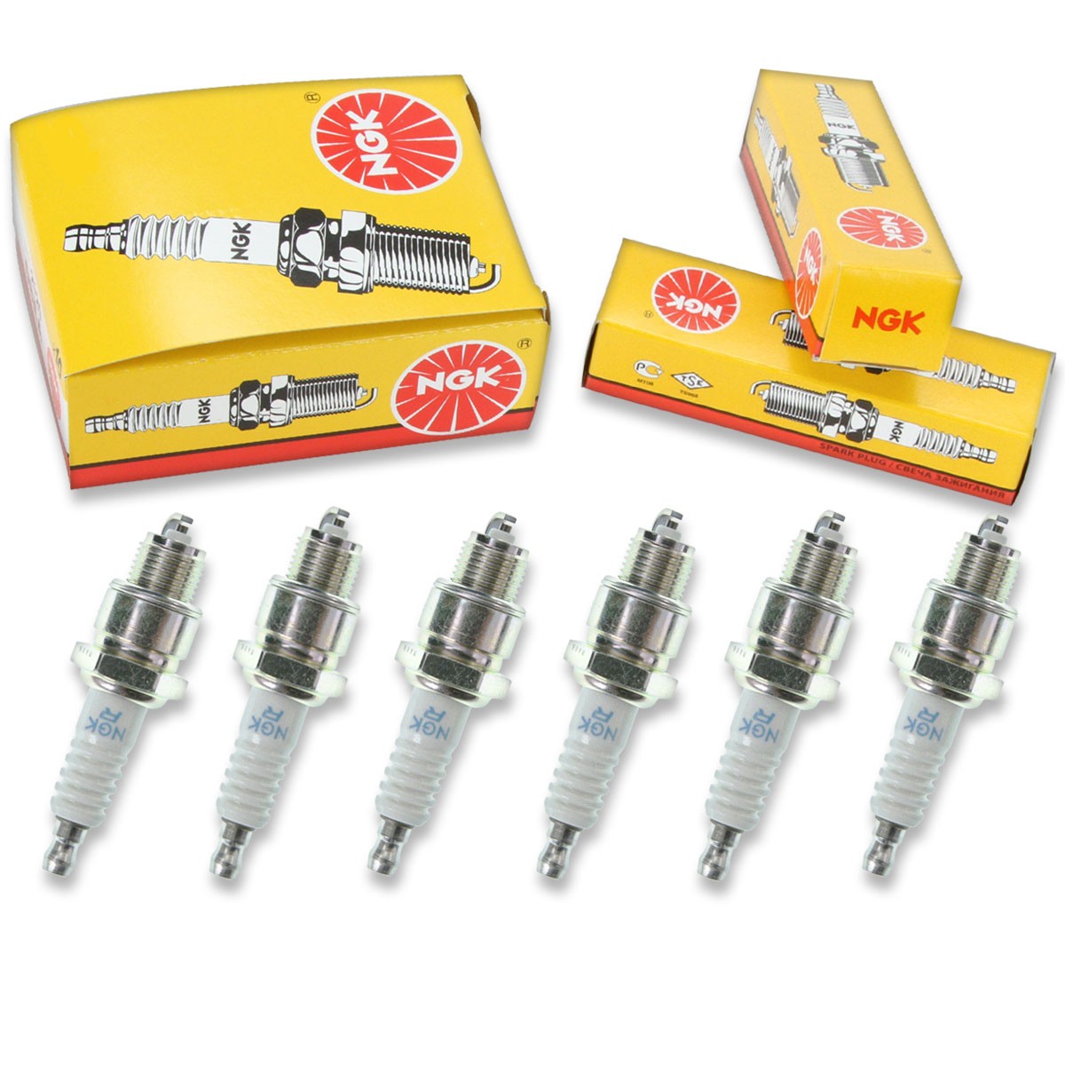 6pcs NGK 3725 Standard BPR8HS Motorcycle Spark Plug Tune Up Kit Set pl