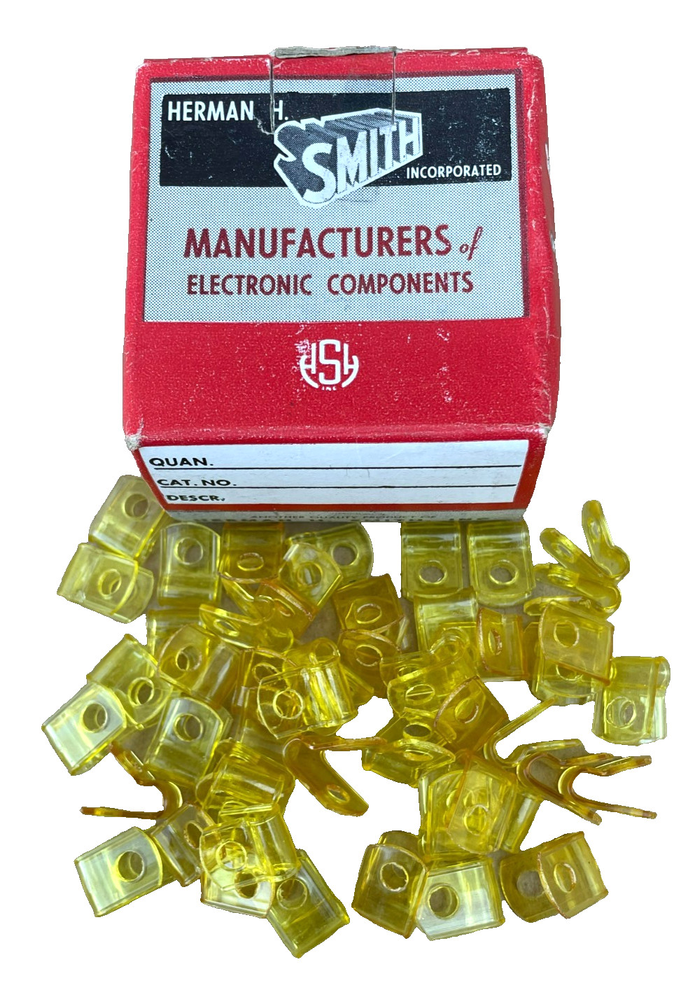 Herman H Smith Amber Cable Clamps Propionate (Lot of 149)