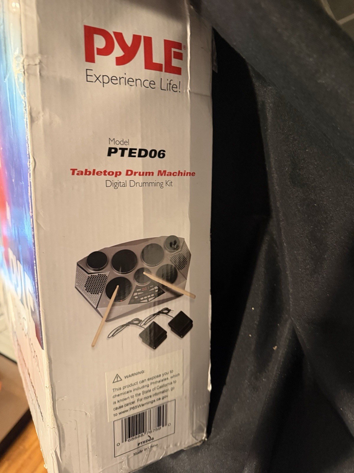 Pyle PTED06 Electronic Tabletop Drum Machine 7-Pad Digital Kit Open Box Unused