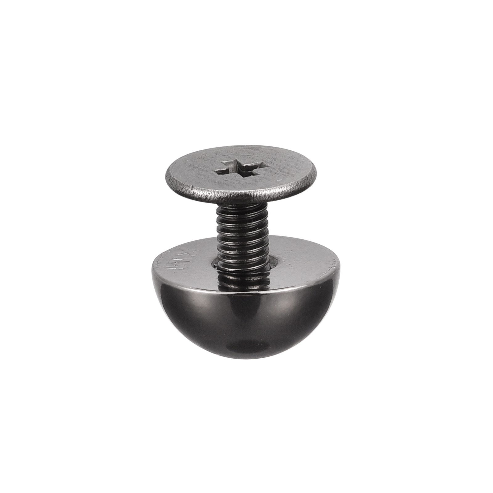 10x6mm Screw Back Rivets Solid Round Head Leather Studs Black 10 Sets