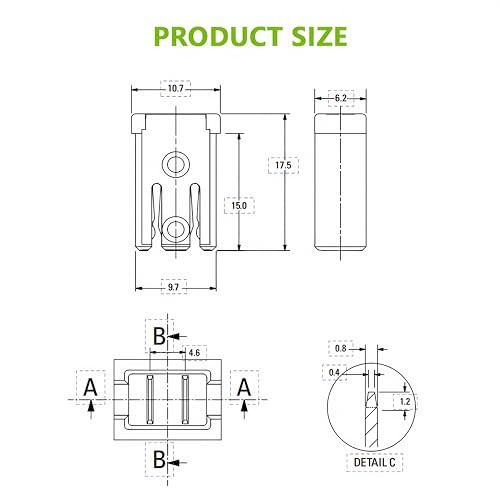 15A 20A 25A 30A 40A 50A 60A 32V Mini Slotted Automotive 15 20 25 30 40 50 60A