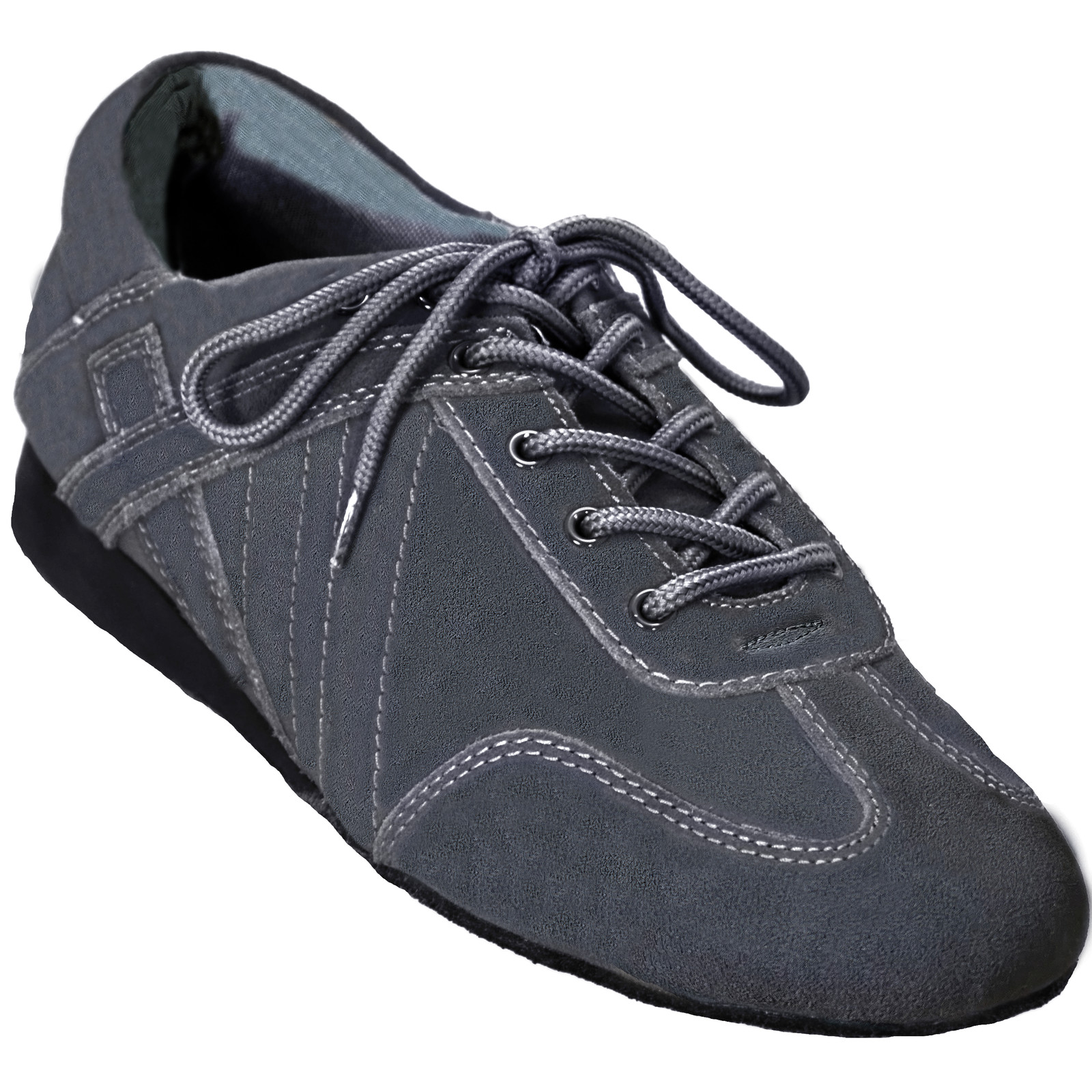 Ultimate Hybrid Dance Shoe - Dark Gray Suede (West Coast Swing, Line Dance, Sals