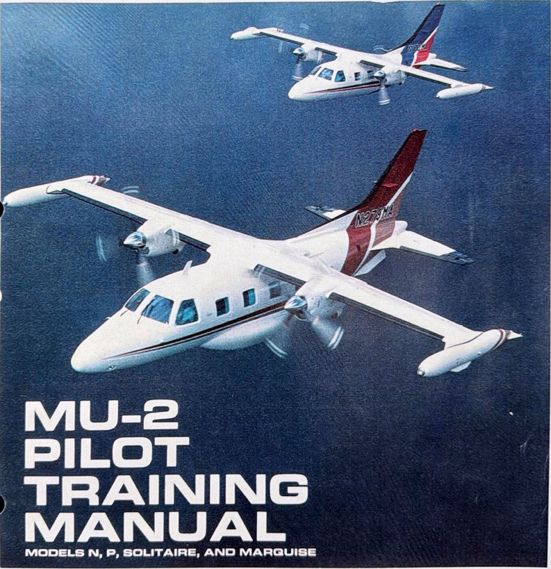 Mitsubishi MU-2 Models N, P, Marquise and Solitaire Pilot Training Manual (PDF)