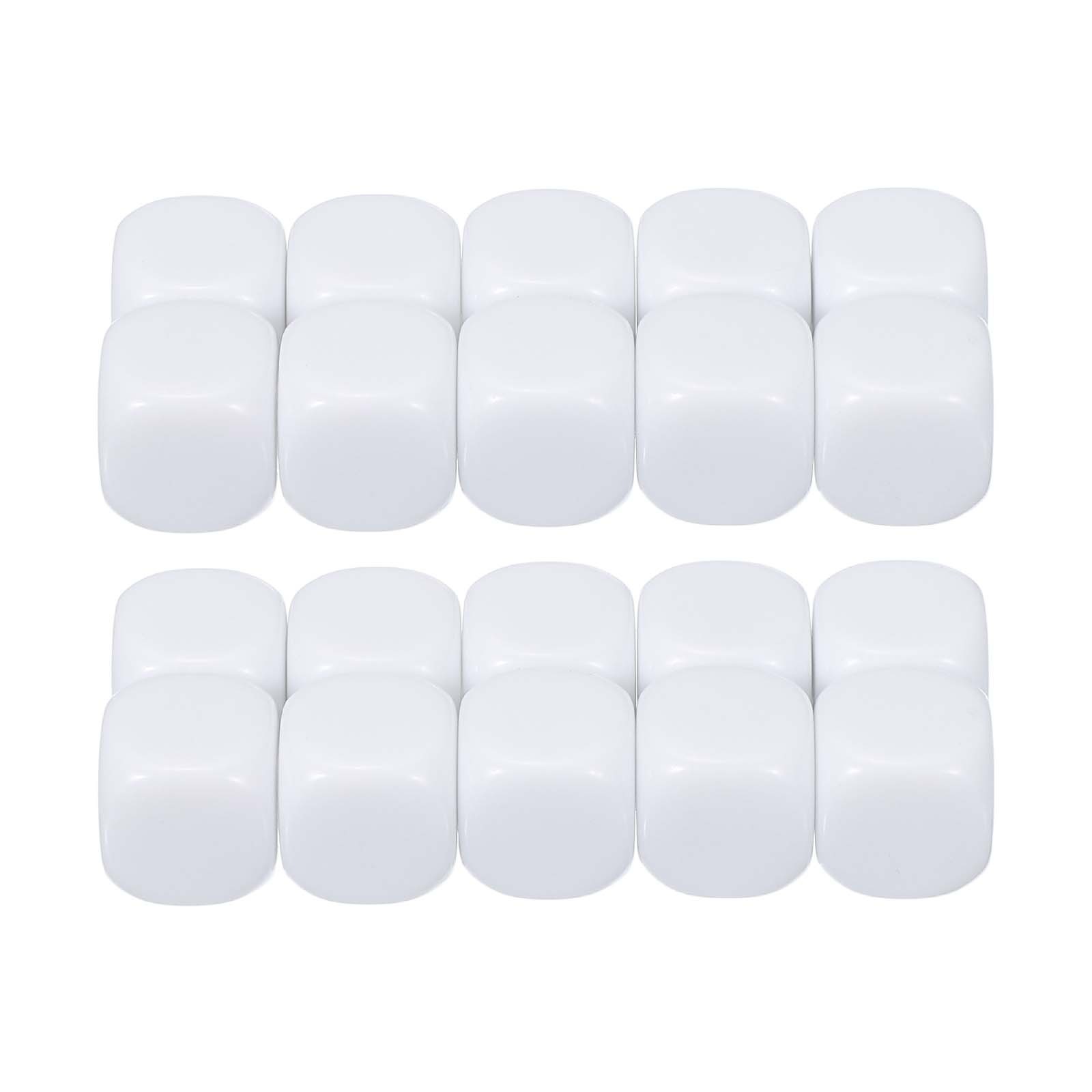14 mm Dice Blank 100 Pcs Rounded Corner with Smoothed Surface White