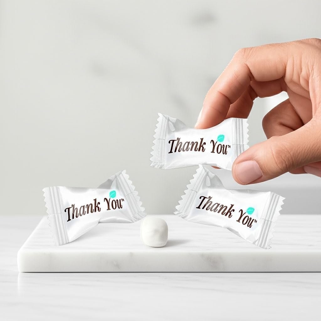 Thank You Candy Buttermints, 1 Pound Mint Bulk Bag, Approximately 125 Pieces,...