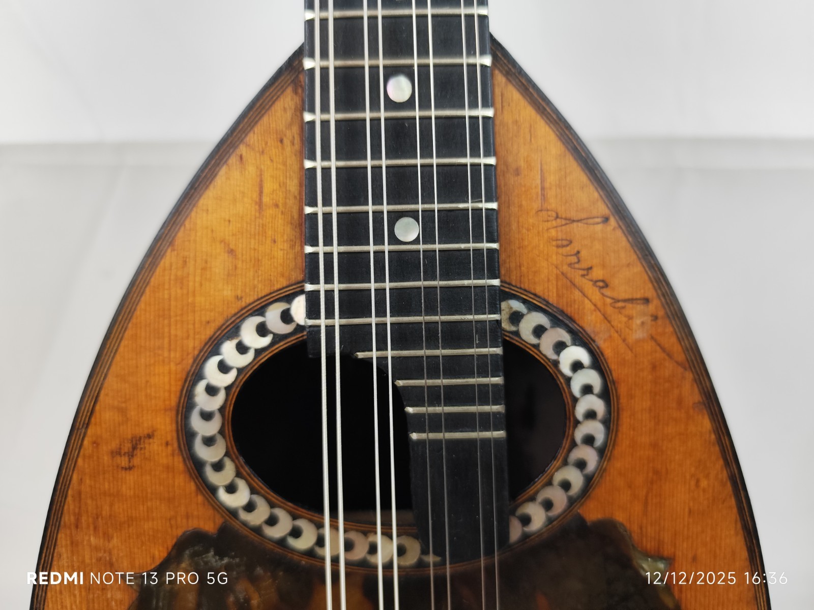 Very Rare Mandolin Signed Sarablo (JTL) 1911 France 4/4 曼陀林 만돌린マンドリン