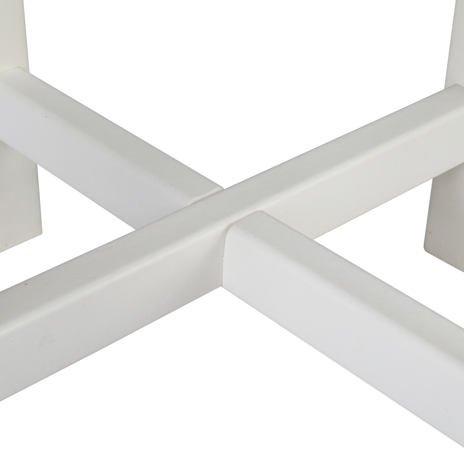 46cm Round White HDPE Side Table, Single Layer Modern Accent Table