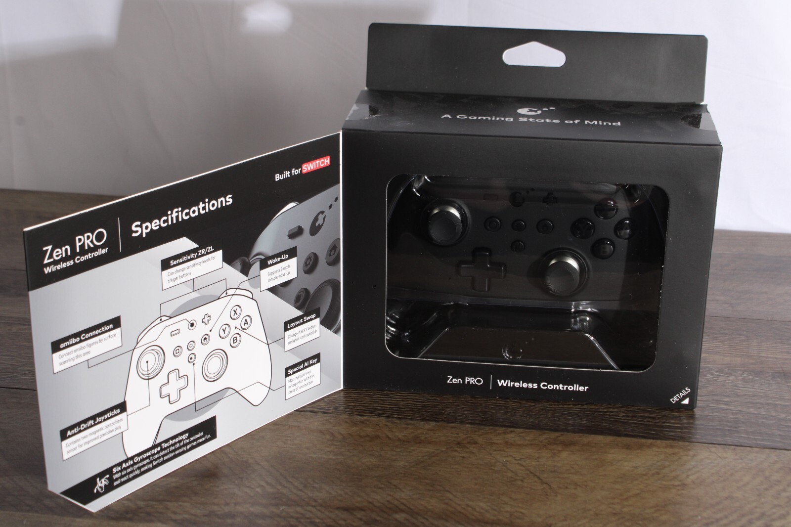 ZEN PRO Wireless Gaming Controller AI Key NS09 Nintendo Switch Compatible