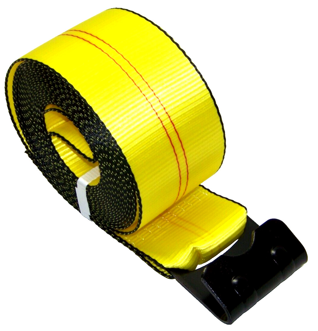 4" x 30 Feet Heavy Duty  Winch Strap 5400lbs End Flat Hook Cargo Strap 16200 B.S
